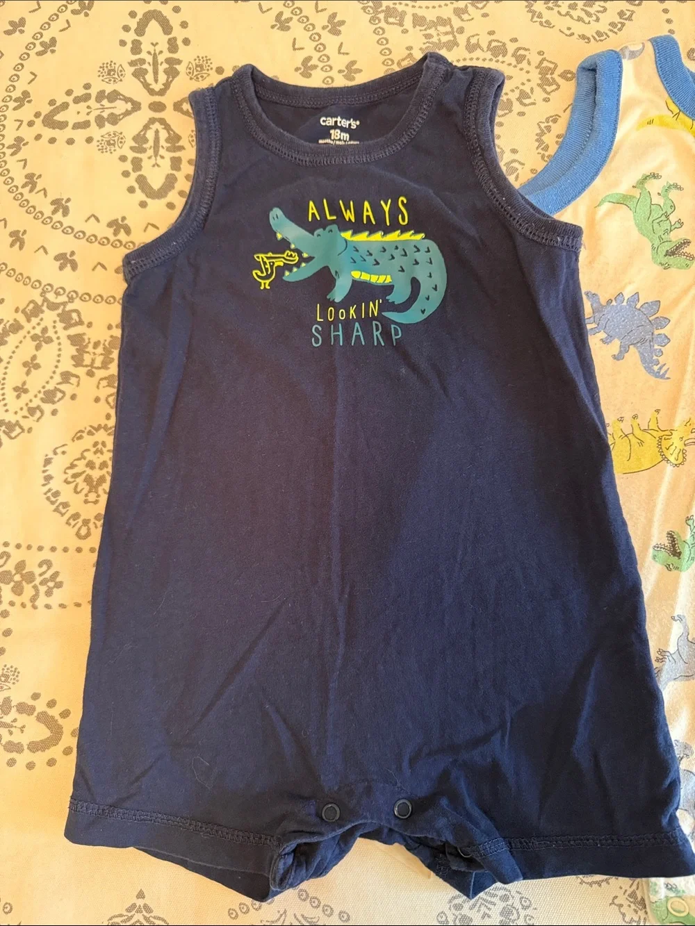 Size 18 Months Dinosaur Romper Tank-Top Set of 3